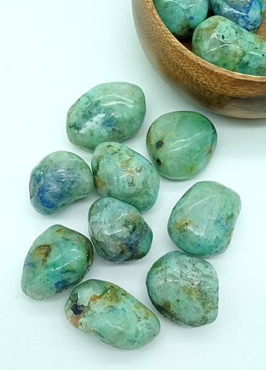 Garnierita con Azurita (Green Moonstone)