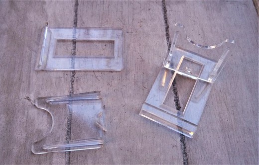 Soportes  plástico L de dos piezas (pequeño) Pack de 10 unidades