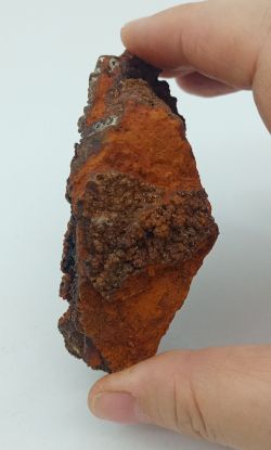 Adamina cristales en superficie