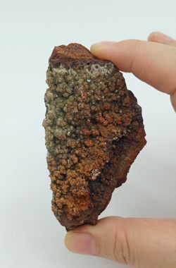 Adamina cristales en superficie