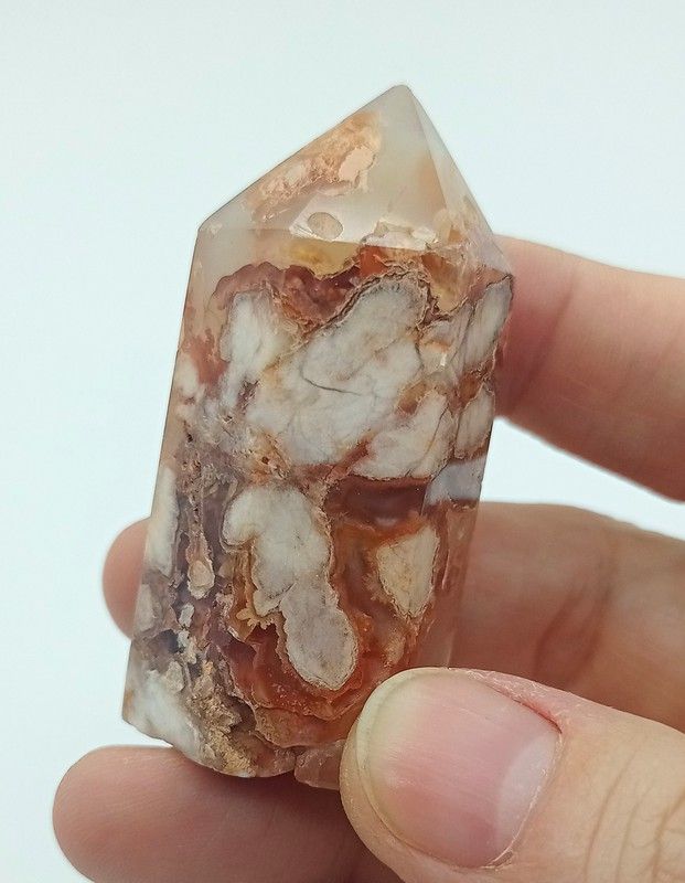 Ágata Flor de Sakura (Cherry blossom) punta pulida