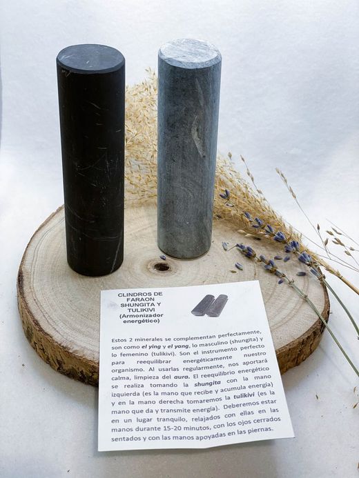 Armonizador energético de Shungita y Tulikivi (Cilindros del faraón)