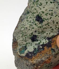 Atacamita agregados radiales sobre matriz