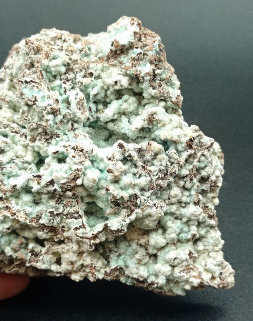 Auricalcita cristales aciculares en matriz