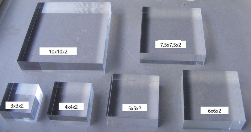 Base metacrilato lisa 75x75x20 mm