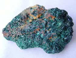 Brochantita agrupación de cristales