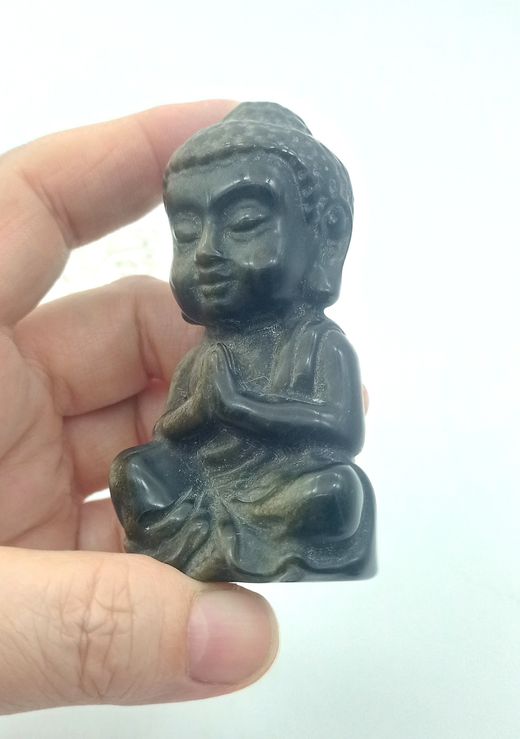 Buda Obsidiana dorada