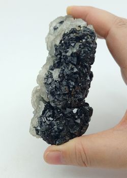 Calcita lenticular sobre Esfalerita