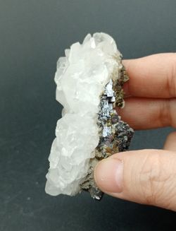 Calcita lenticular y Galena