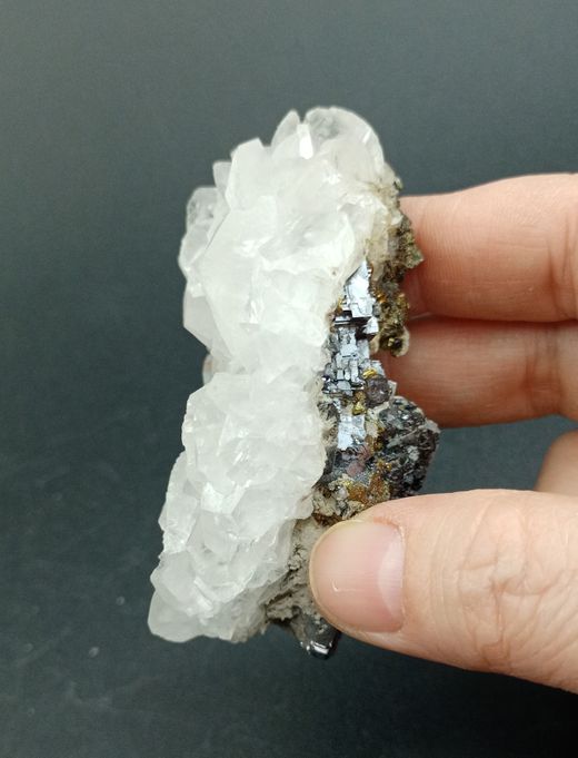 Calcita lenticular y Galena