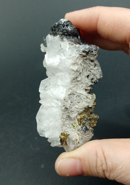 Calcita lenticular y Galena