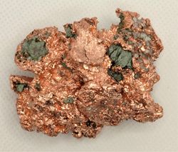 Cobre nativo (Masa compacta con cuarzo)