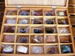 Coleccion 25 minerales estuche madera