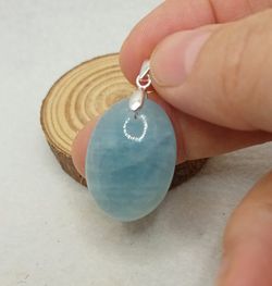 Colgante Aguamarina ovalado