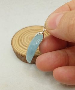 Colgante Aguamarina ovalado