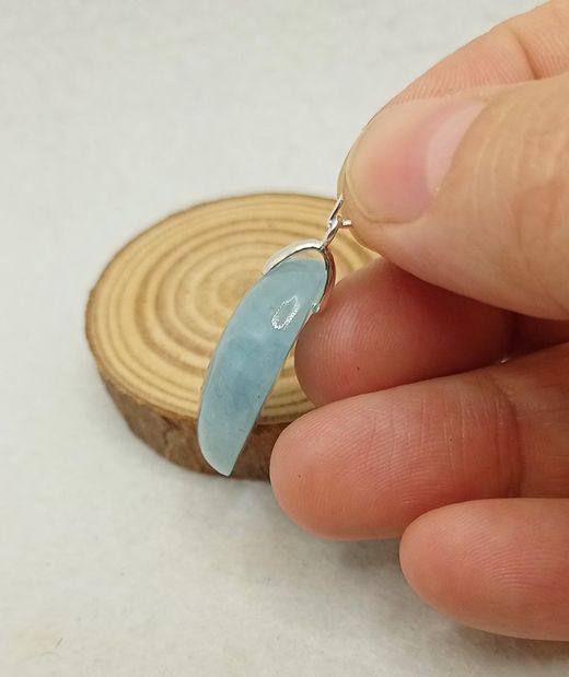 Colgante Aguamarina ovalado