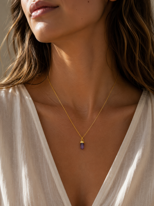 Colgante Amatista con cadena