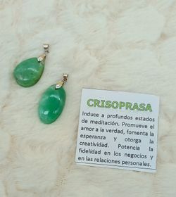 Colgante cabujón de Crisoprasa
