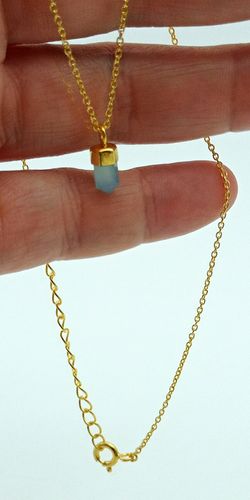 Colgante Calcedonia azul con cadena