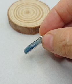 Colgante Cianita azul gota
