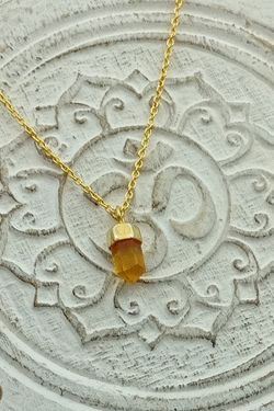 Colgante Citrino con cadena