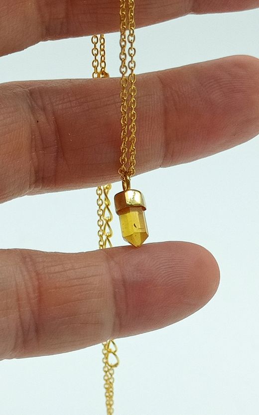 Colgante Citrino con cadena