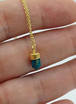 Colgante Crisocola con cadena