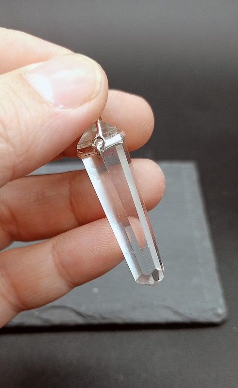 Colgante de cuarzo cristal de roca balancín