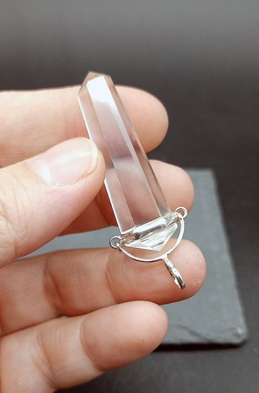 Colgante de cuarzo cristal de roca balancín