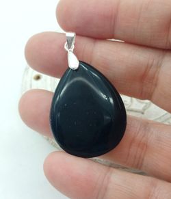 Colgante de Ónix gota plano
