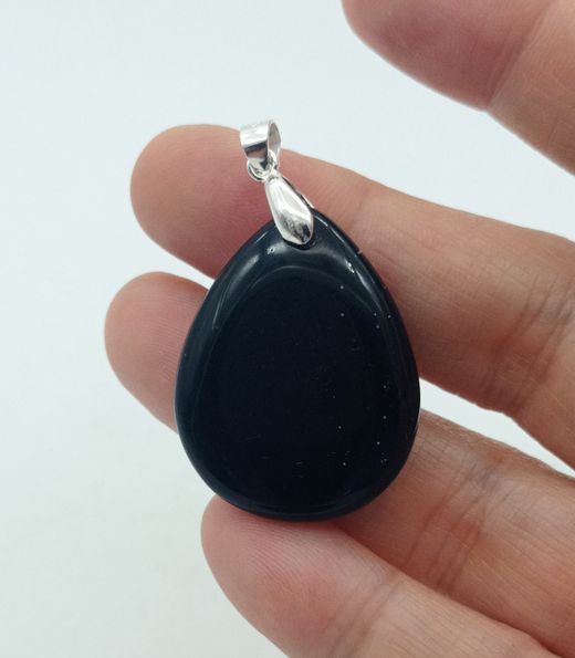 Colgante de Ónix gota plano