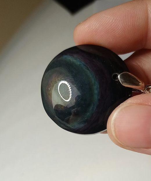 Colgante Obsidiana Manto Huichol