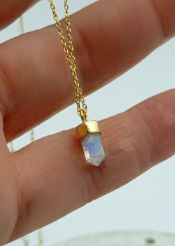 Colgante Piedra luna con cadena