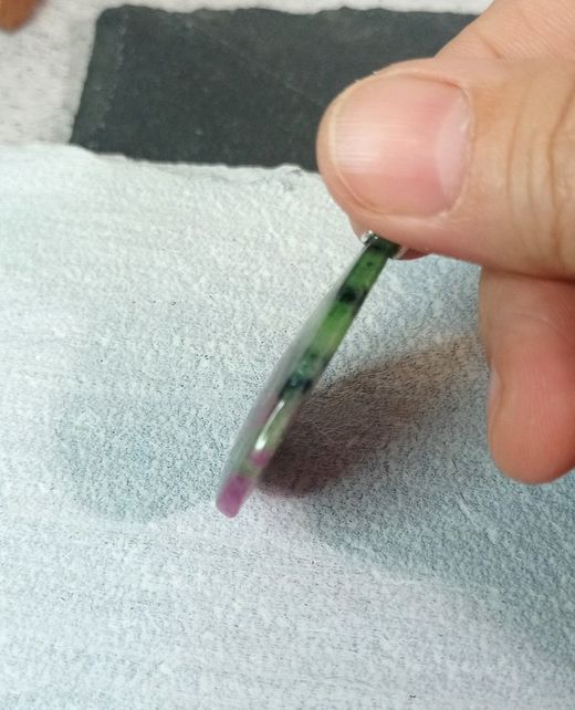 Colgante Rubí con Zoisita gota
