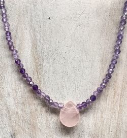 Collar de Amatista con colgante central