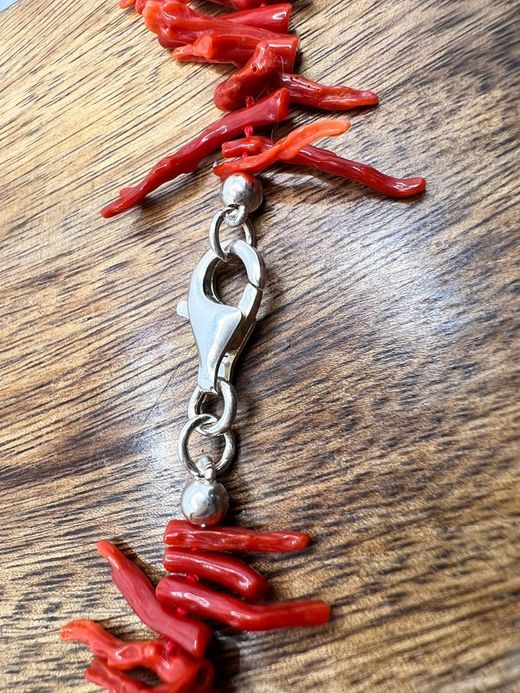 Collar de ramitas de Coral rojo