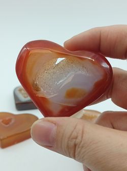 Corazón Cornalina con drusa - D