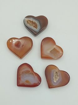 Corazón Cornalina con drusa - D