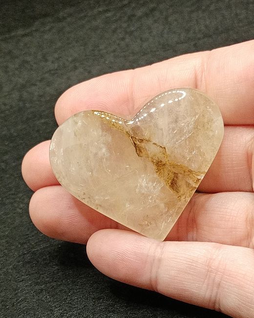 Corazón Cuarzo con dendritas - Ref1