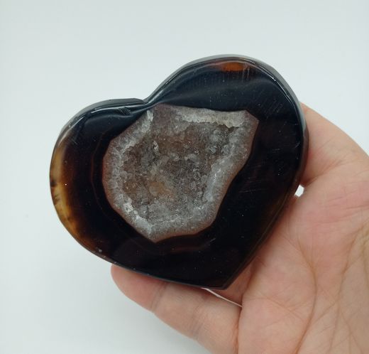 Corazón de Ágata con drusa