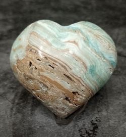 Corazón de Aragonito azul