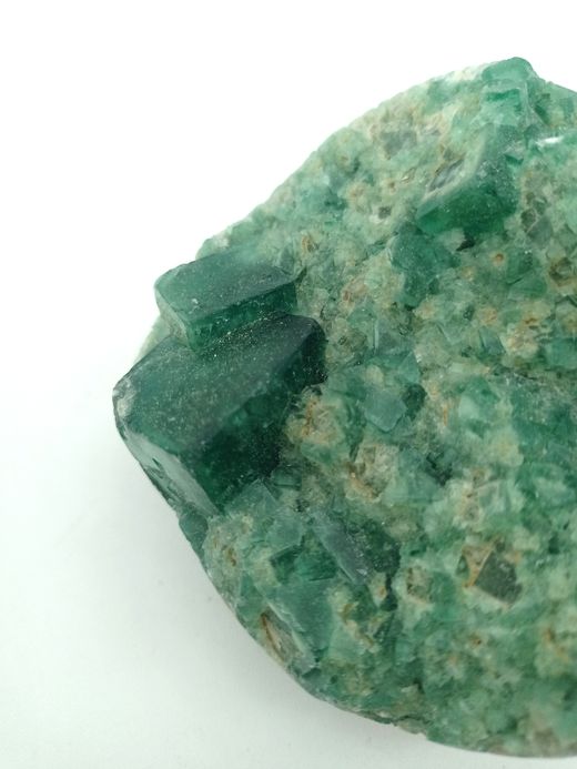 Corazón de Fluorita verde semi pulido