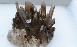 Cuarzo ahumado drusa de cristales