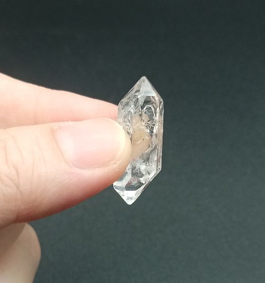 Cuarzo Herkimer biterminado