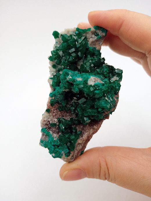 Dioptasa cristales sobre matriz - Ex colección Folch