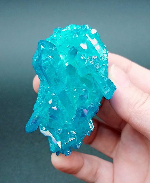 Drusa de Cuarzo Aqua aura