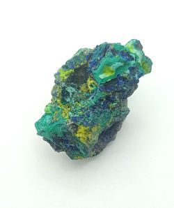 Ejemplar de Volborthita y Azurita