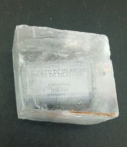 Espato de Islandia transparente