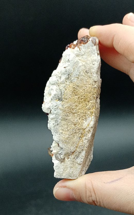 Espessartina (Granate) sobre Microclina