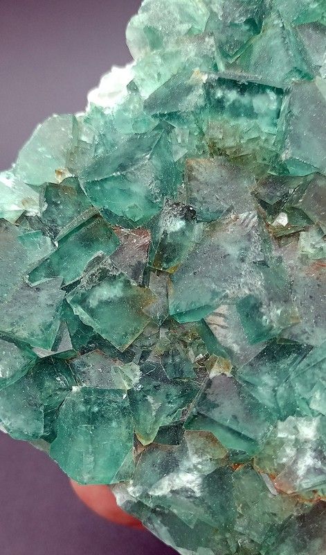 Fluorita Verde agrupación de cristales
